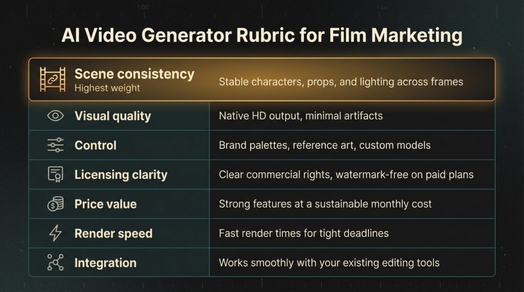 Turns the textual scoring rubric into a clear visual checkli